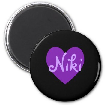 Niki In Purple Magnet by purplestuff at Zazzle