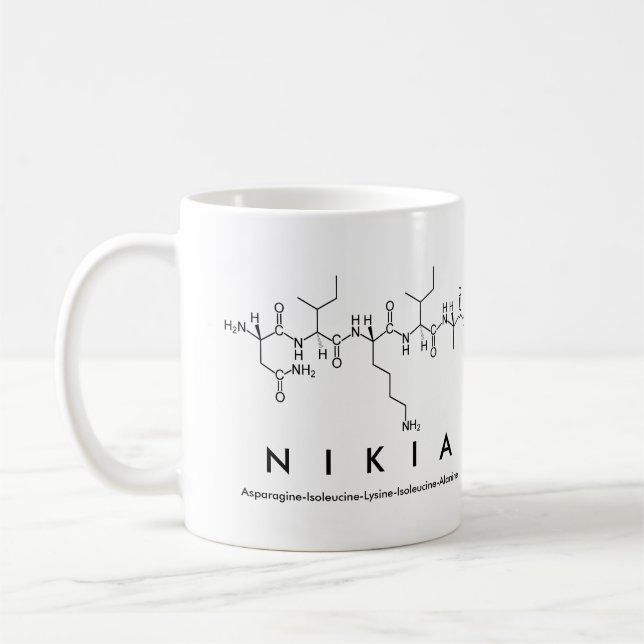 Nikia peptide name mug (Left)