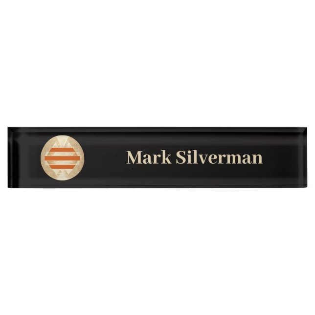 Nikias Logo Desk Name Plate (Front)