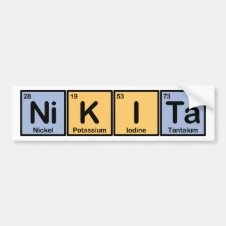 Nikita made of Elements Bumper Sticker