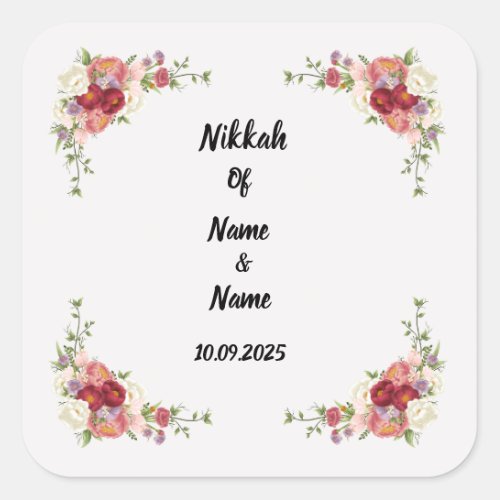 Nikkah favor stickers 