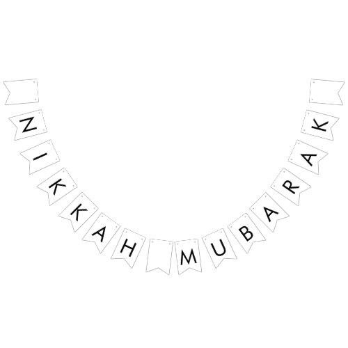 Nikkah Mubarak Pennant Bunting Banner