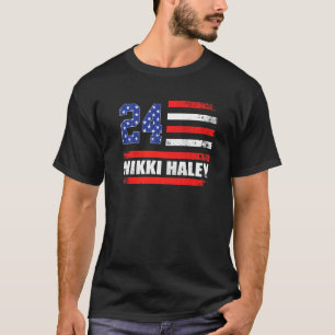 Nikki Haley 2024 American Flag USA Flag T-Shirt
