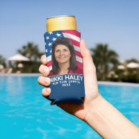 Nikki Haley - Campaign Photo with American Flag