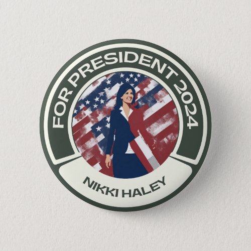Nikki Haley for president 2024 Button