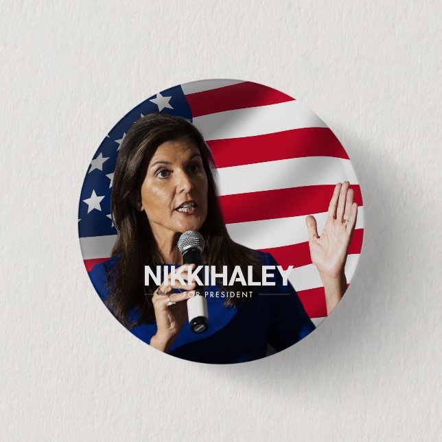 Nikki Haley for President 2024 Button (Front)