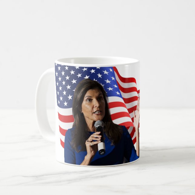 Nikki Haley for President 2024 Coffee Mug (Front Left)