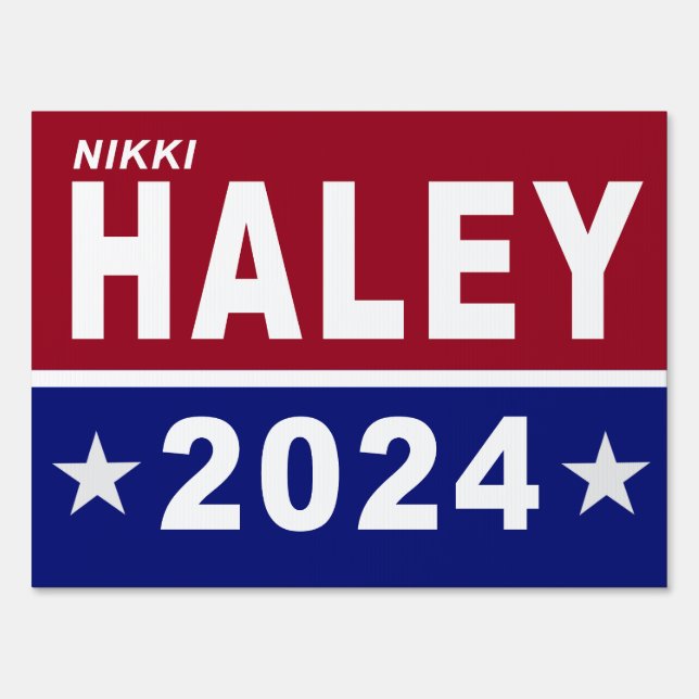 Nikki Haley for President 2024 Yard Sign (Back)