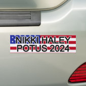 NIKKI HALEY POTUS 2024 BUMPER STICKER (On Car)
