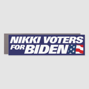 Nikki Haley Supporters for Biden 2024 Bumper Car Magnet