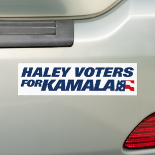 Nikki Haley Supporters for Kamala Harris 2024 Bumper Sticker