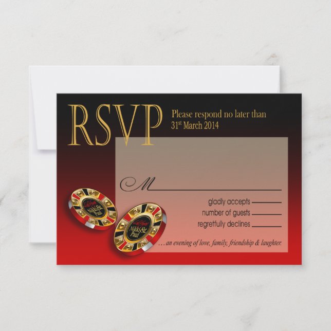 Nikki Las Vegas Deluxe RSVP response (Front)