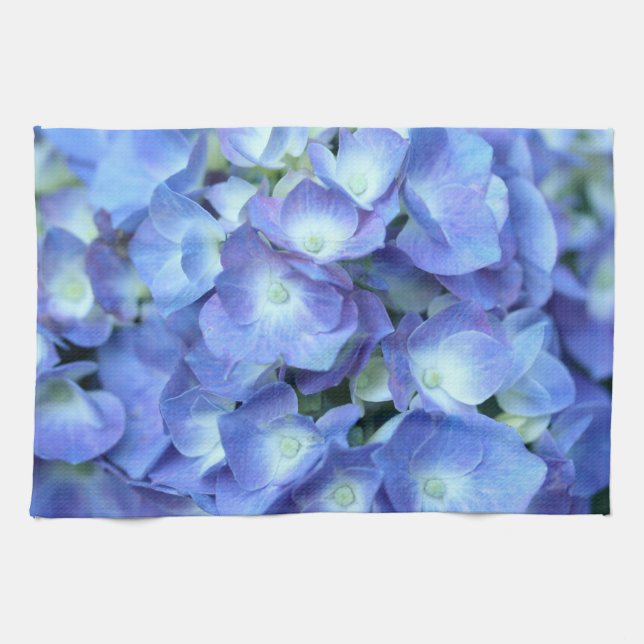 Nikko Blue Hydrangea Kitchen Towels (Horizontal)