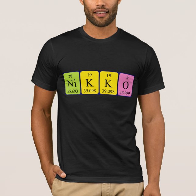 Nikko periodic table name shirt (Front)