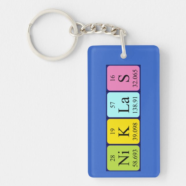 Niklas periodic table name keyring (Front)