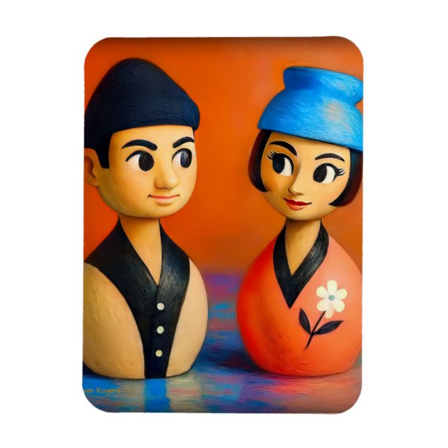 NIKO AND HANA PHOTO MAGNET.   MAGNET (Vertical)