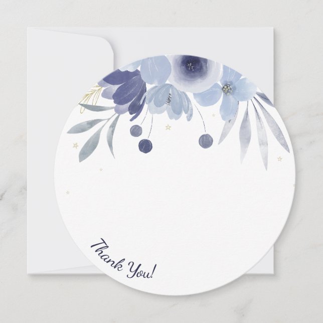 Niko Round Photo Thank You Card (Front)