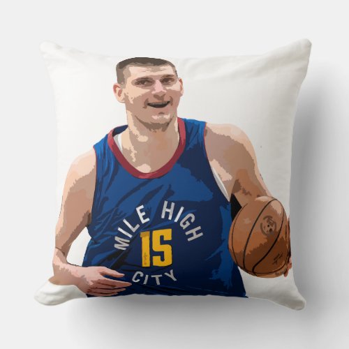 Nikola Jokic Throw Pillow