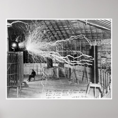 Nikola Tesla 1899 High Resolution Poster