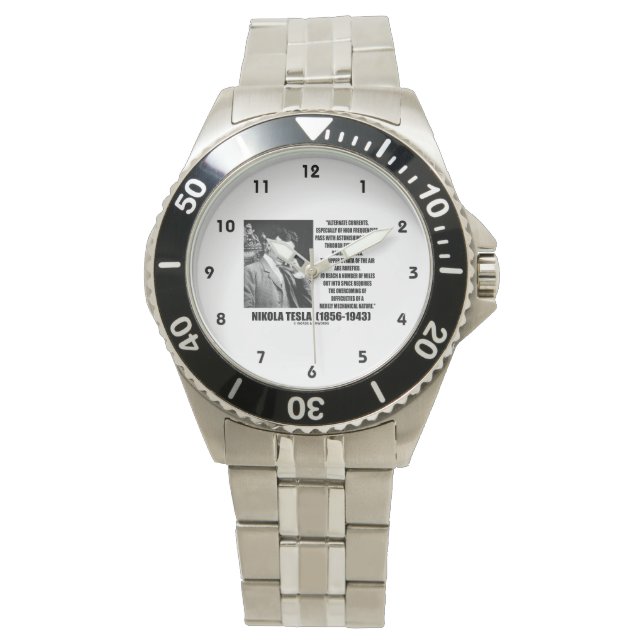Nikola Tesla Alternate Currents Mechanical Nature Watch (Front)