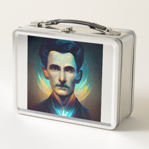 Nikola Tesla Android Metal Lunch Box