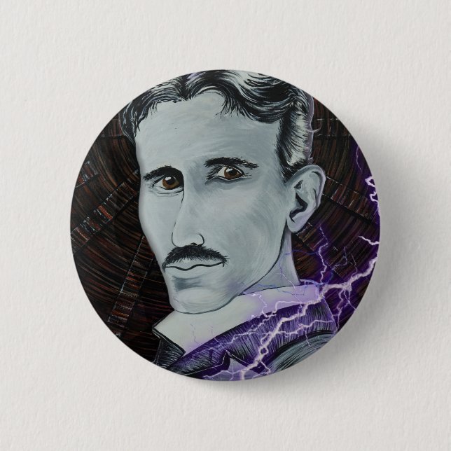 Nikola Tesla Button (Front)