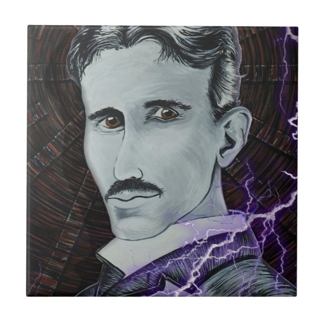 Nikola Tesla Ceramic Tile (Front)