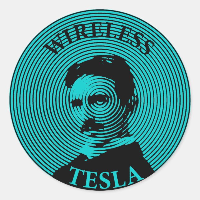 Nikola Tesla Classic Round Sticker (Front)