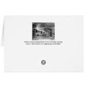 Nikola Tesla, Colorado Springs, 1899 Cards (Back Horizontal)