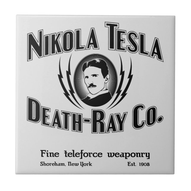 Nikola Tesla Death-Ray Co. Tile (Front)