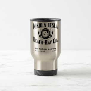 Nikola Tesla Death-Ray Co. Travel Mug