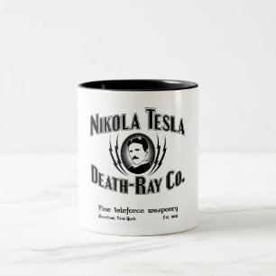 Nikola Tesla Death-Ray Co. Two-Tone Coffee Mug