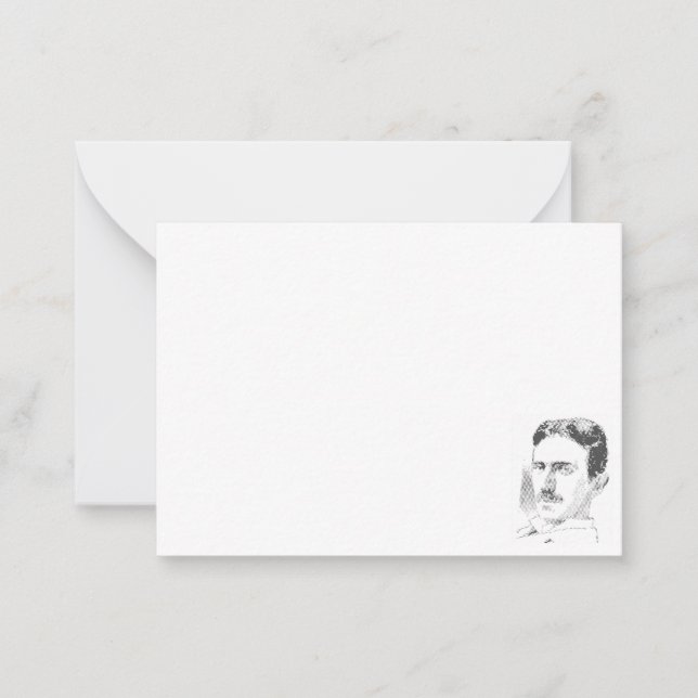 Nikola Tesla Drawing Blank All Occasion Note Card (Front)