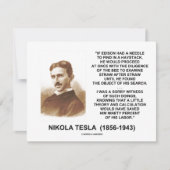 Nikola Tesla Edison Needle Haystack Theory Quote (Front)