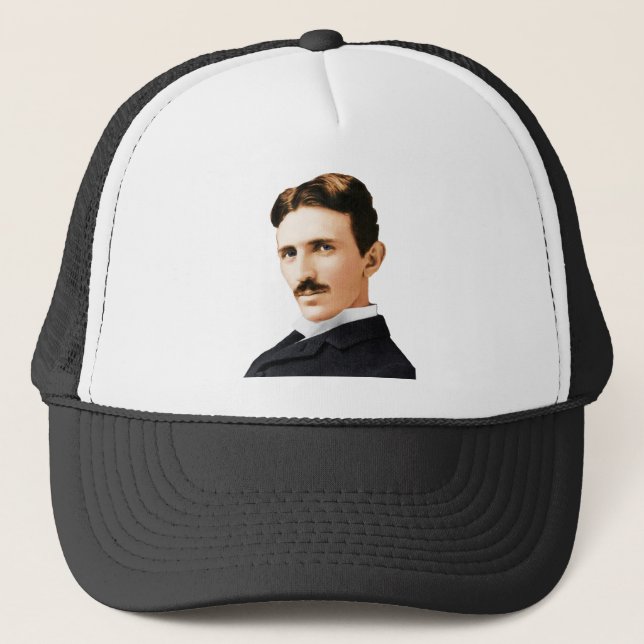 Nikola Tesla Electrical Genius Trucker Hat (Front)