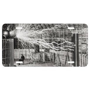 Nikola Tesla Electricity License Plate