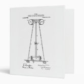 Aluminum 3 ring binder, 11 x 17 binder metal presentation easel Tesla