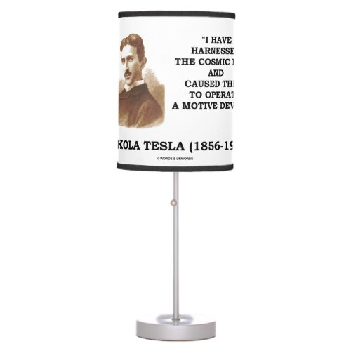 Nikola Tesla Harnessed Cosmic Rays Motive Device Table Lamp