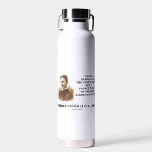 Nikola Tesla Harnessed Cosmic Rays Motive Device Water Bottle
