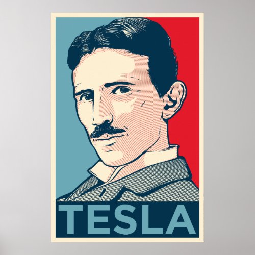 Nikola Tesla Hope Portrait Poster