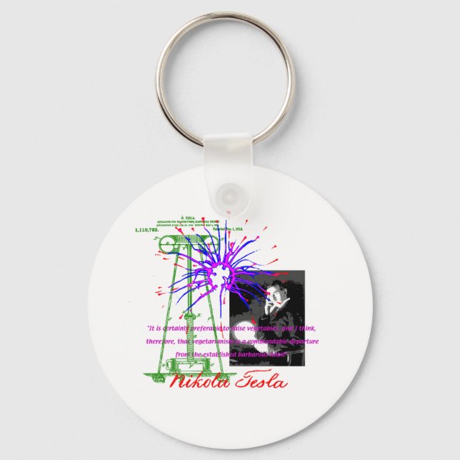 Nikola Tesla Keychain (Front)