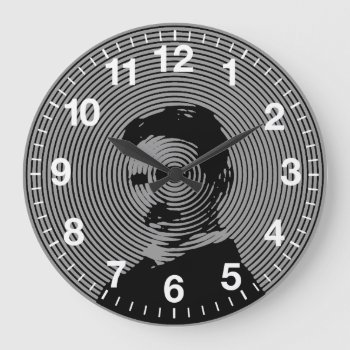 Nikola Tesla Large Clock by Ars_Brevis at Zazzle