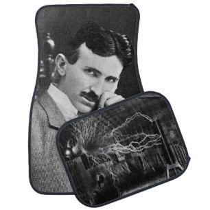 Nikola Tesla Man of Mystery Circa 1896 Car Floor Mat