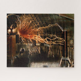 Nikola Tesla Man of Mystery Color Redux Jigsaw Puzzle