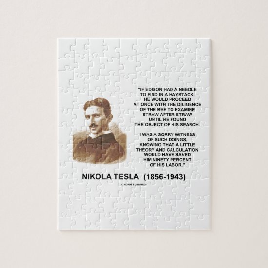 Nikola Tesla Needle In Haystack Theory Calculation Jigsaw Puzzle