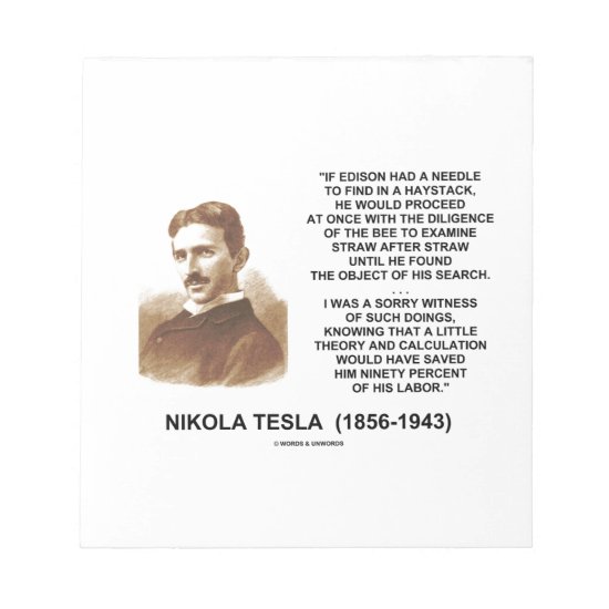 Nikola Tesla Needle In Haystack Theory Calculation Notepad