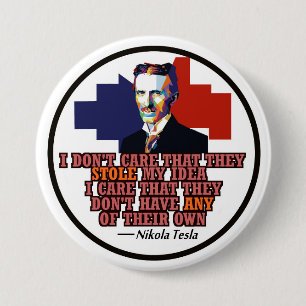 Nikola Tesla Pinback Button