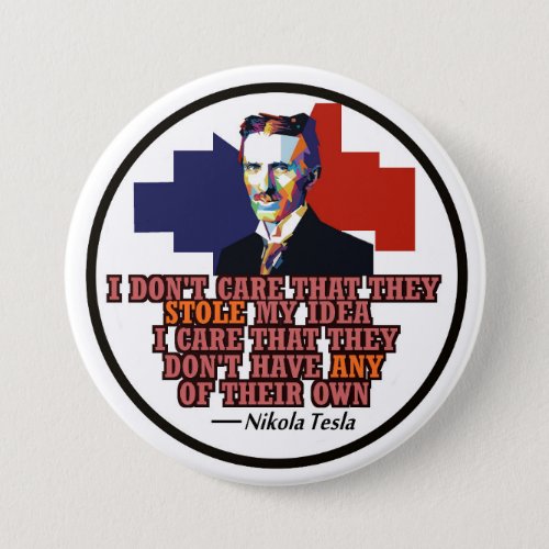 Nikola Tesla Pinback Button