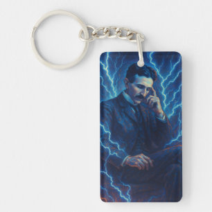 “Nikola Tesla – Pocket Genius” Key Ring