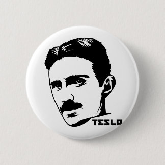 Nikola Tesla Portrait Button